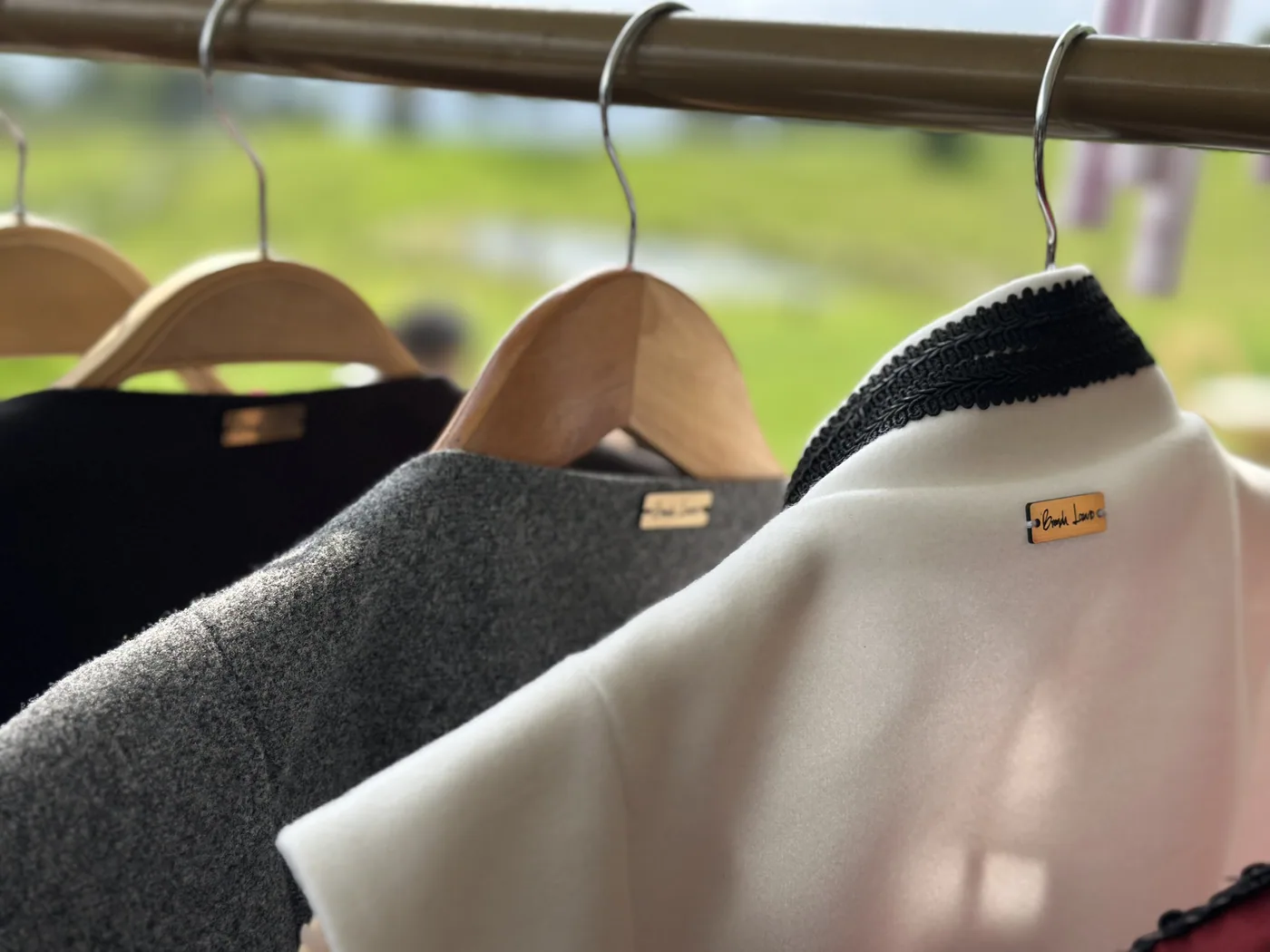 Brand jackets at the stand