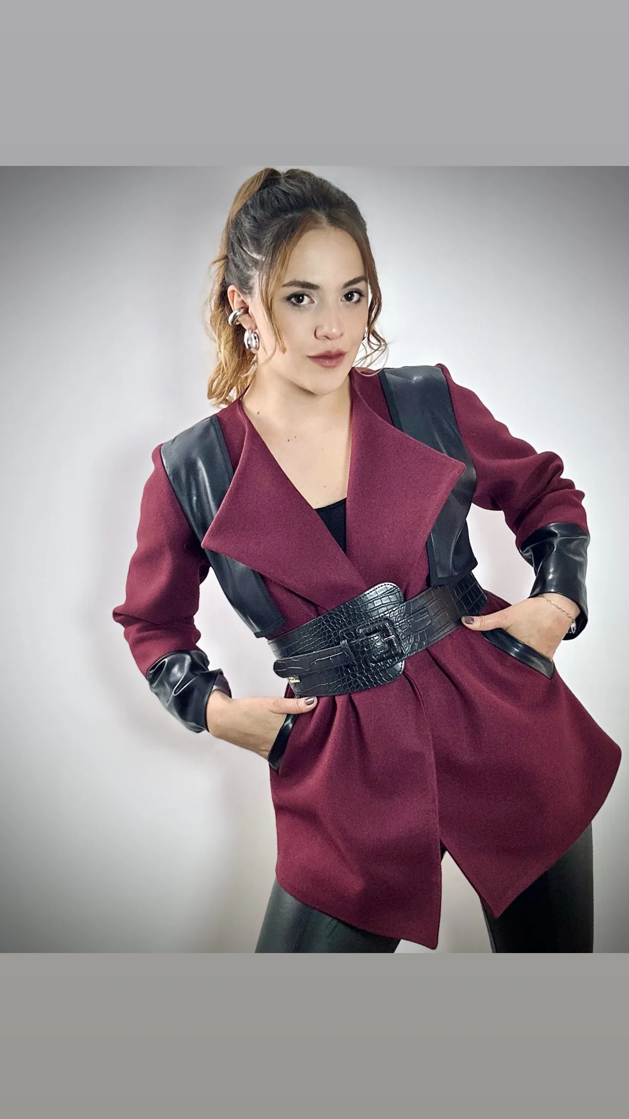 Chaqueta Alicia en vino tinto, foto 1