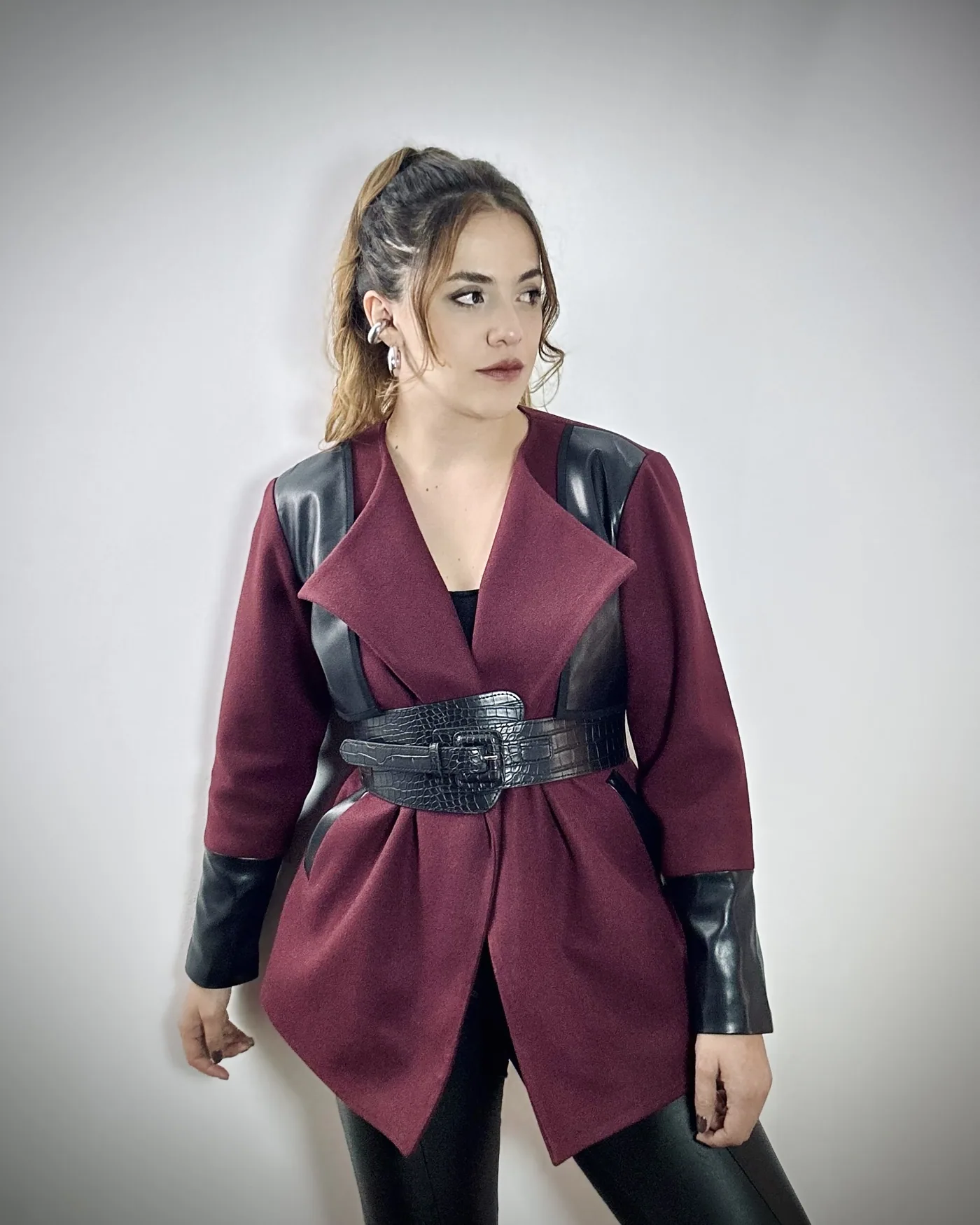 Chaqueta Alicia en vino tinto, foto 3