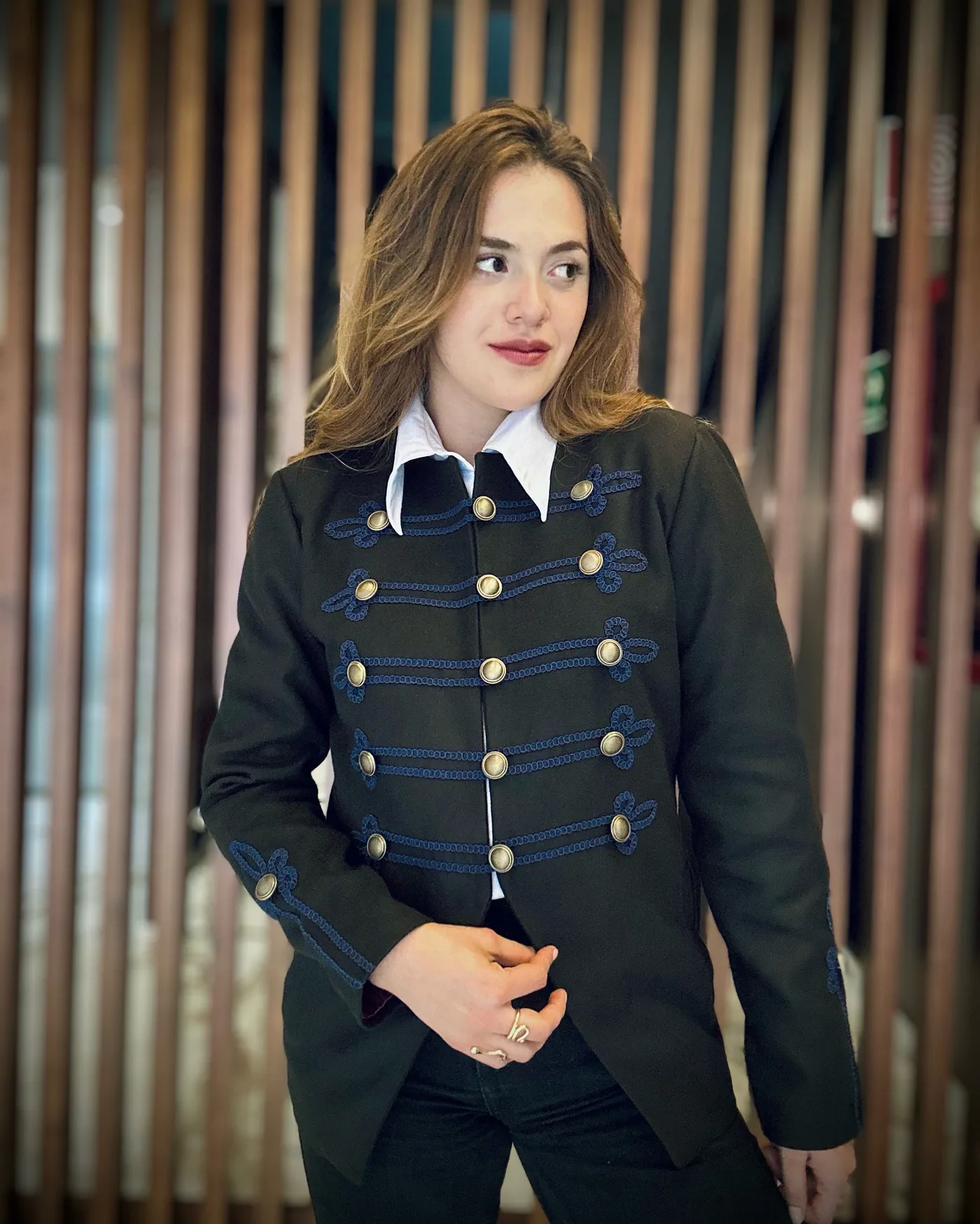 Anastasia Jacket in black and blue, photo 4