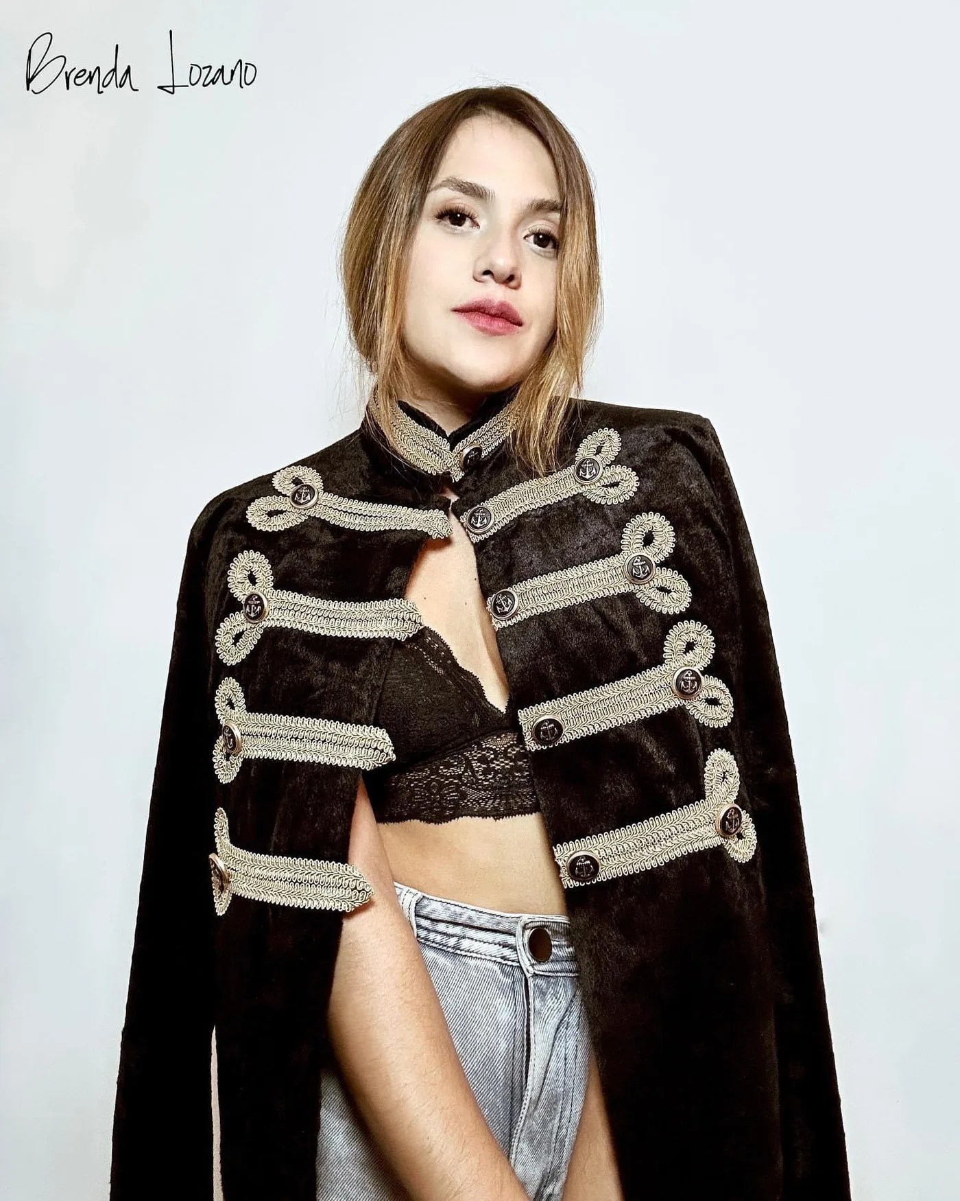 Chaqueta Militar en negro y beige, foto 3