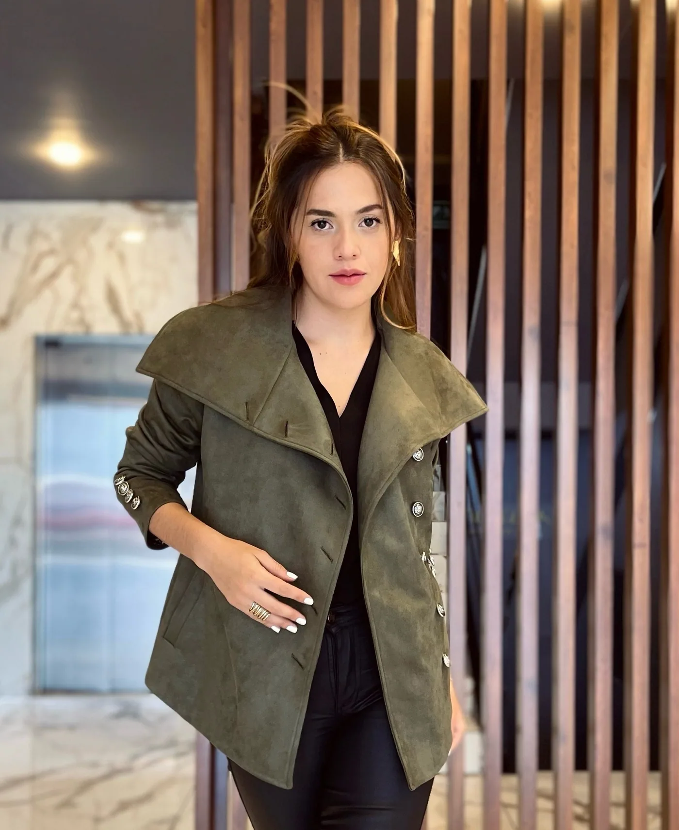 Chaqueta Olivia en verde, foto 3